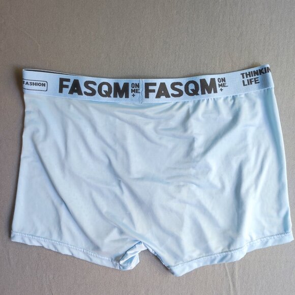Underwear boxer brief for men's size XL baby blue synthetic silk NWOT lot 2 - Picture 3 of 9